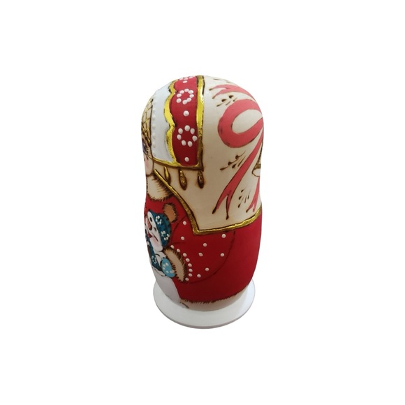 Russian Christmas Nesting Doll 8” Handcrafted - Picture 4 of 12
